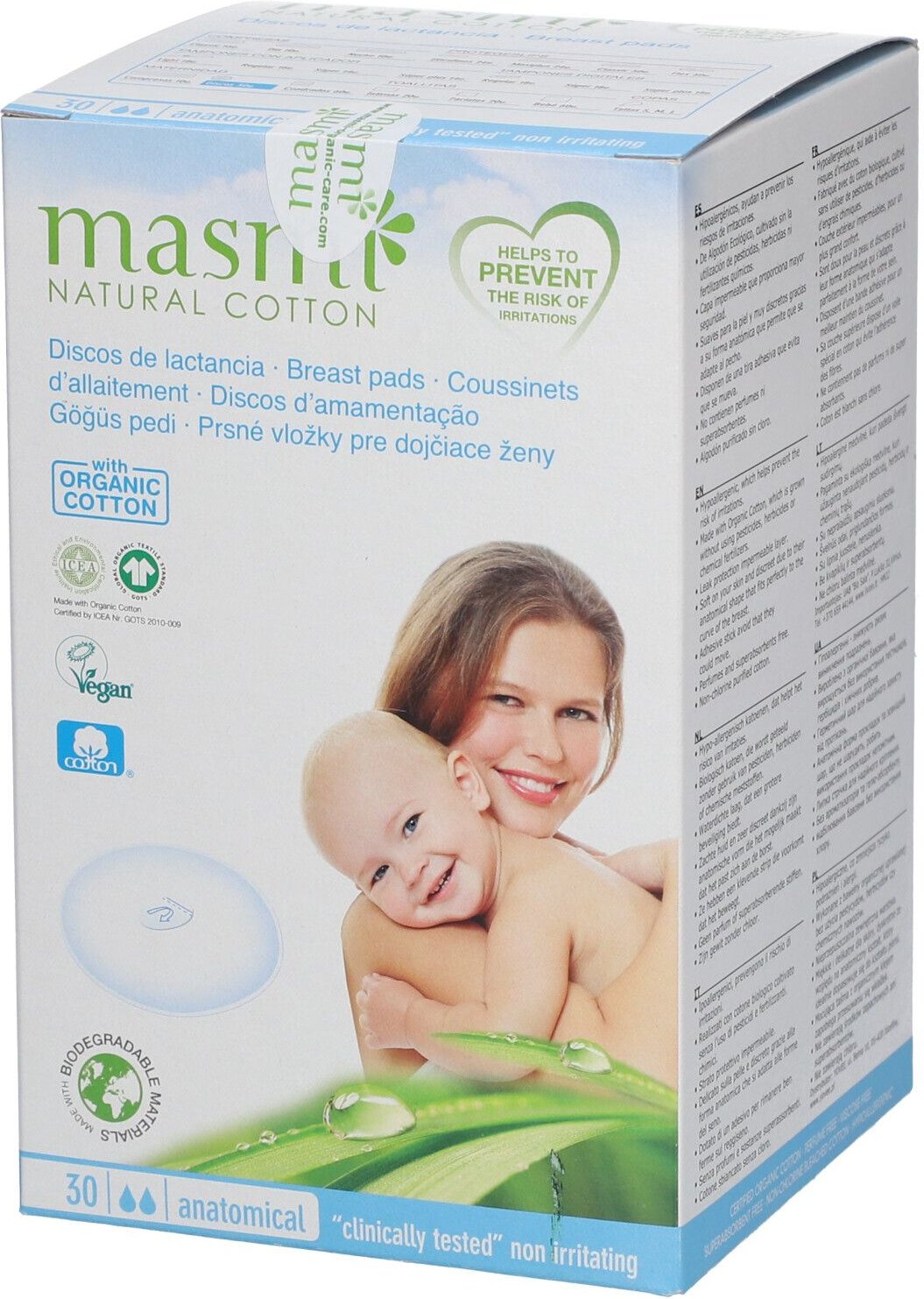 BIO Stilleinlagen mit Bio-Baumwolle Masmi 30 St