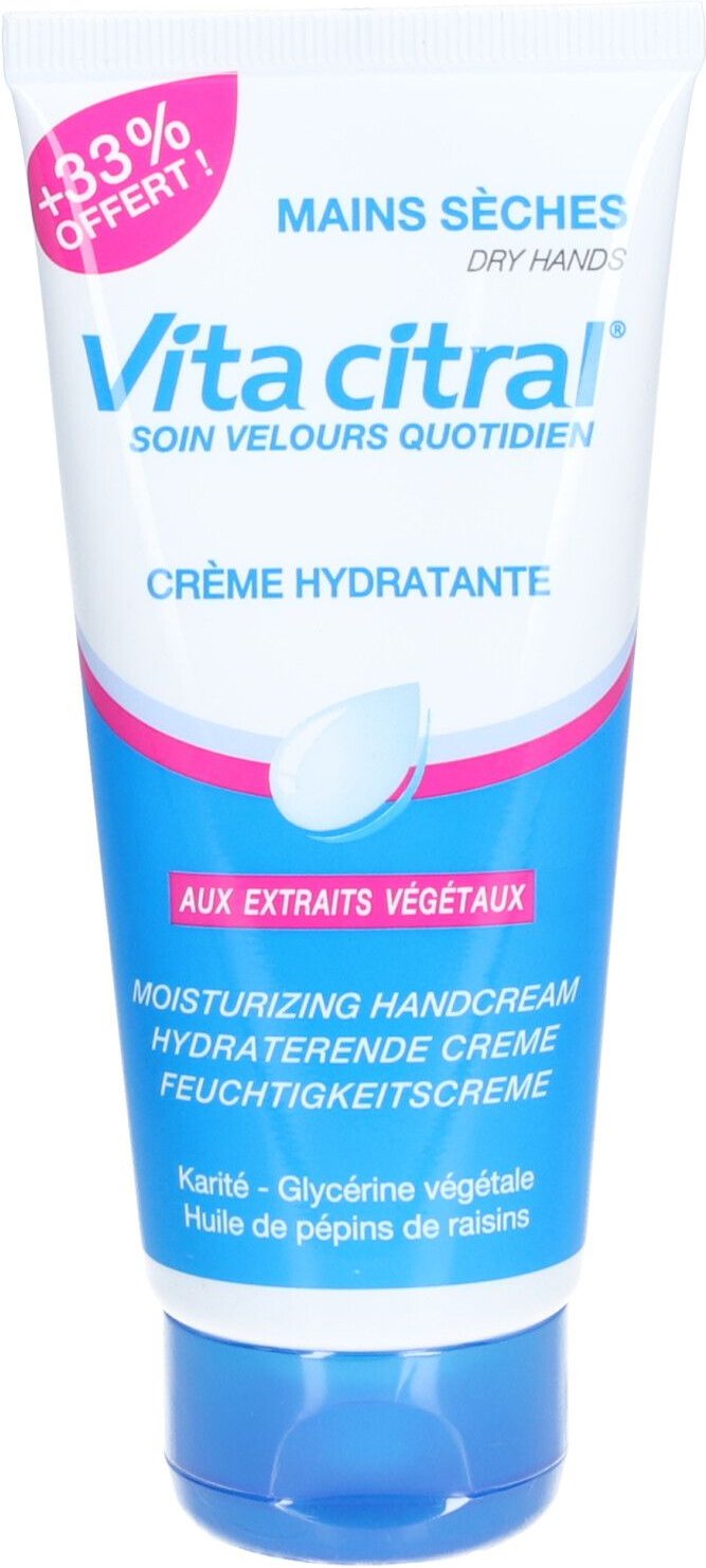 Vita Citral Mains Sèches Soin Velours Quotidien - Crème hydratante pour les mains aux acti 100 ml Creme