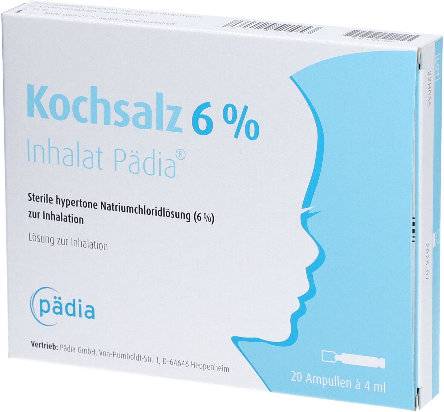 Kochsalz 6% Inhalat Pädia Ampullen 20 St Inhalationsampullen