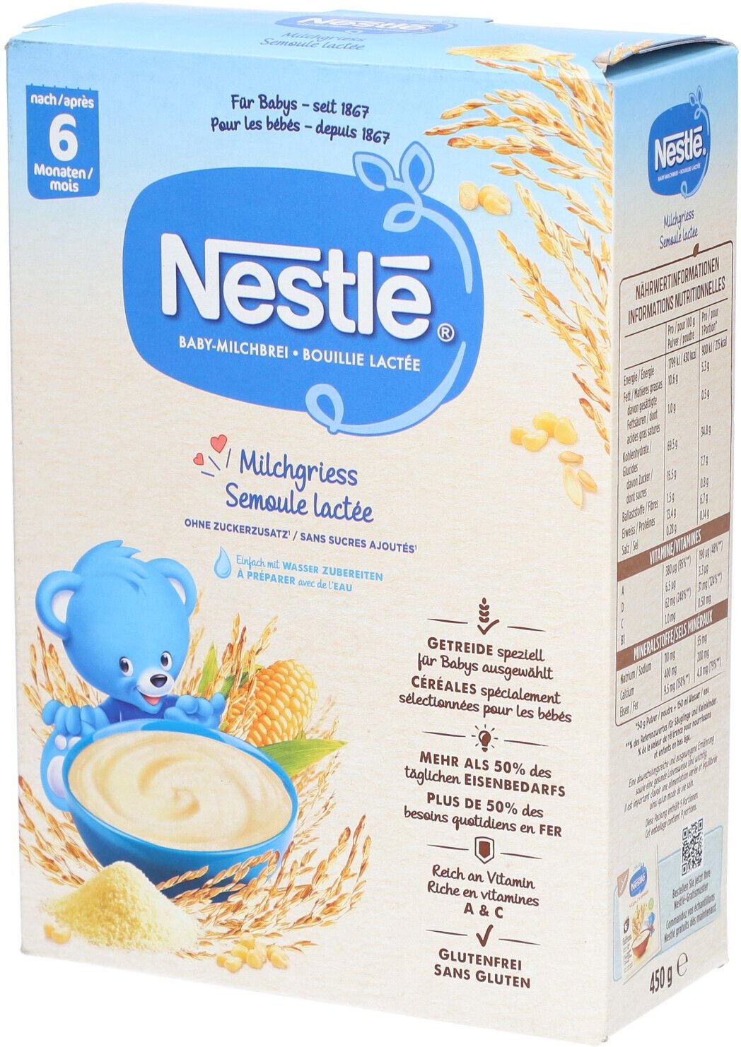 Nestle Milchgriess 6M 450 g Puder