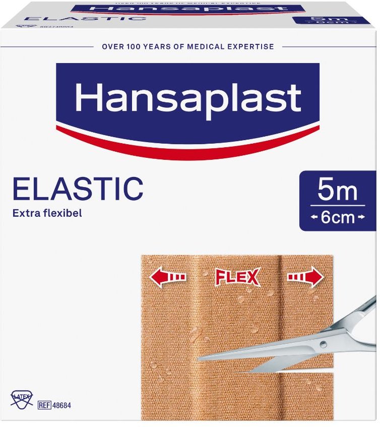 Hansaplast Elastic Pflaster 6 cmx5 m 1 St