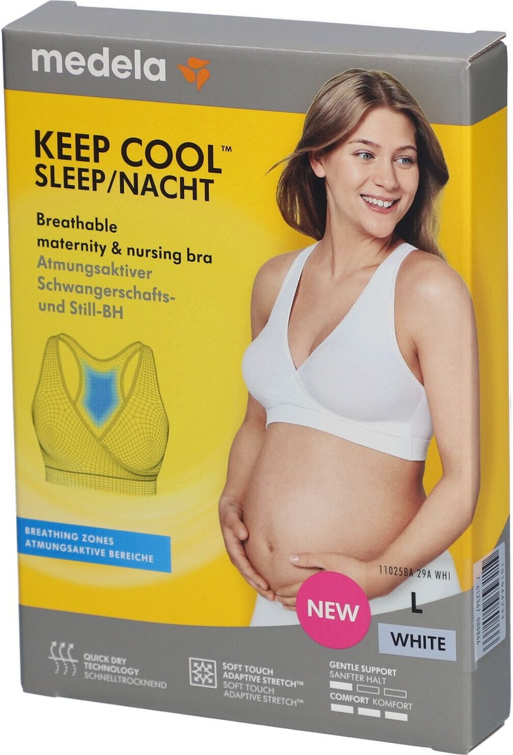 Medela Keep Cool Schlaf BH L weiß 1 St Bustier