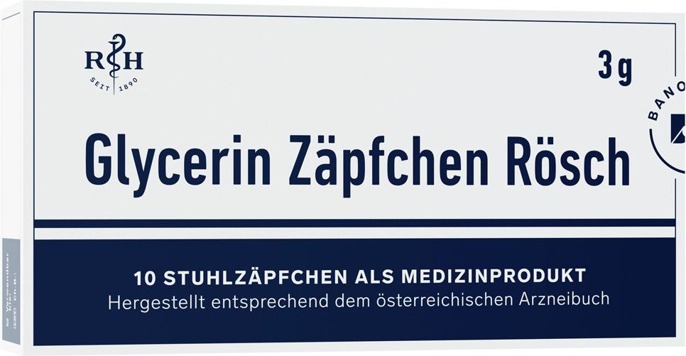Glycerin Zäpfchen Rösch 3 g gegen Verstopfung 10 St Suppositorien