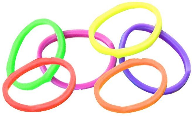 Zahnspangengummis 5/16 med.bunt sort.7,95 mm Latex 100 St Zubehör