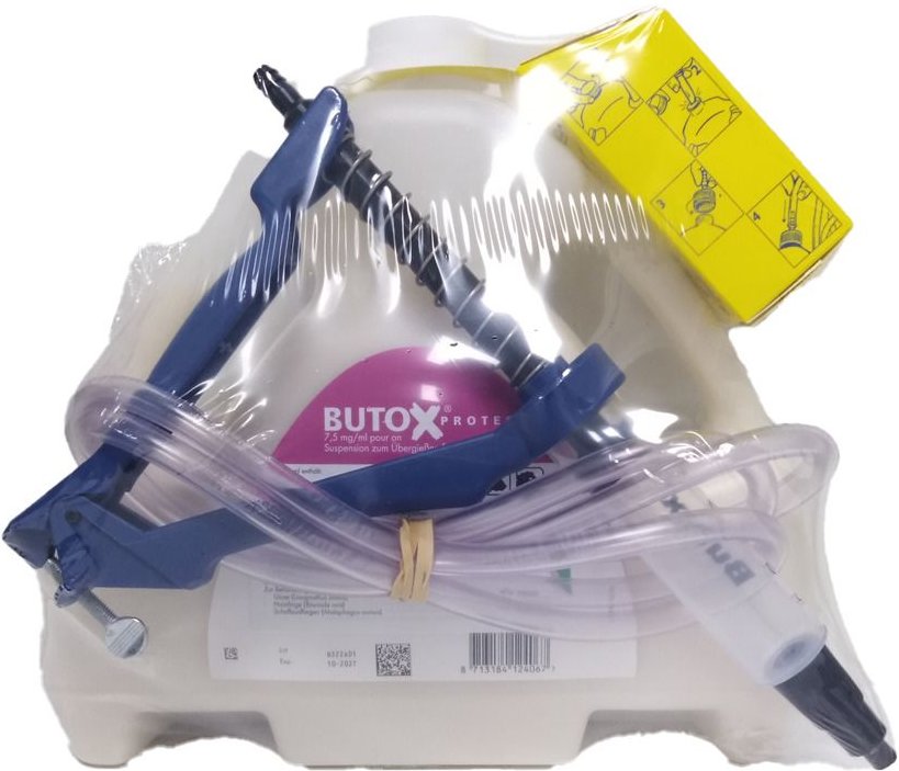 Butox Protect 7,5mg/ml pour on Sus.z.Überg.Ri+Sch. 2500 ml Lösung