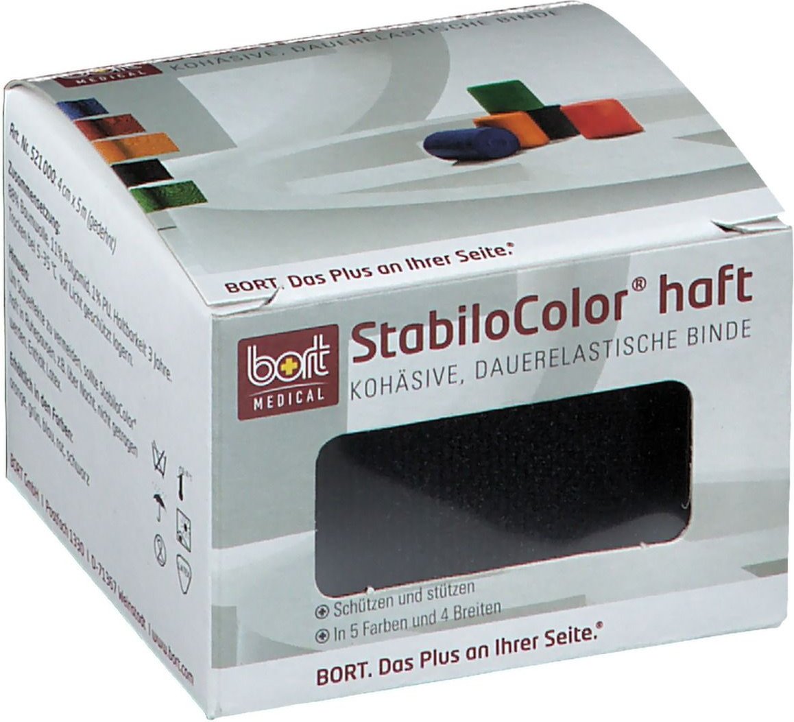 Bort StabiloColor haft Binde 4 cm schwarz 1 St Binden