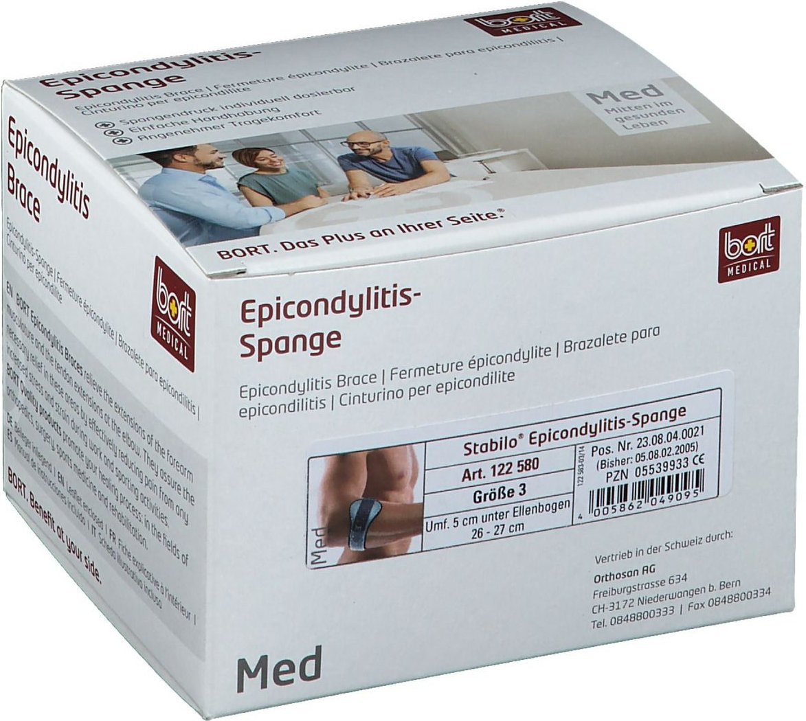 Bort Stabilo Epicondylitis-Spange Gr.3 grau 1 St Bandage(s)