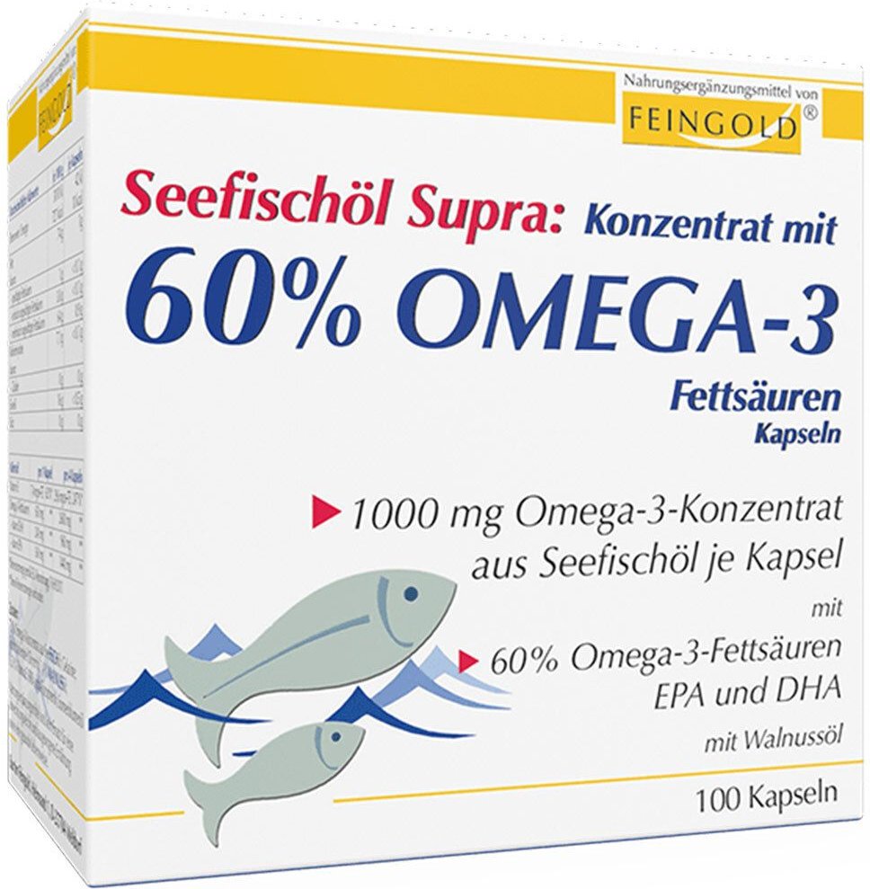Seefischöl Supra m.60% Omega-3-Fetts.Weichkaps. 100 St Kapseln