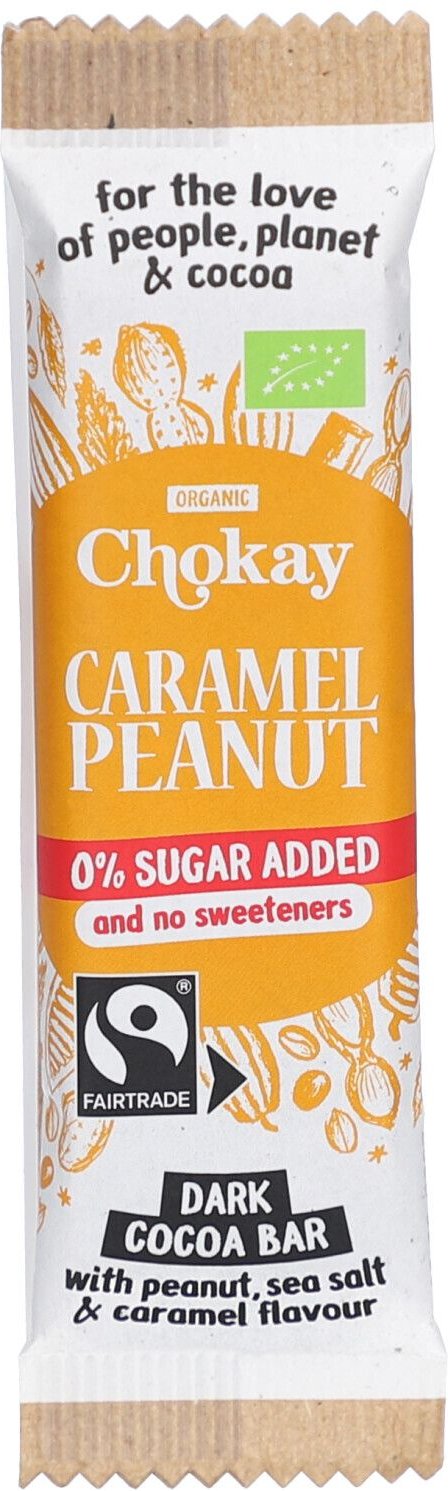 Chokay - Snackbar Caramel Peanut FairTrade, 30g 30 g Riegel
