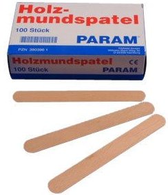 Mundspatel Holz Karton 100 St Stäbchen