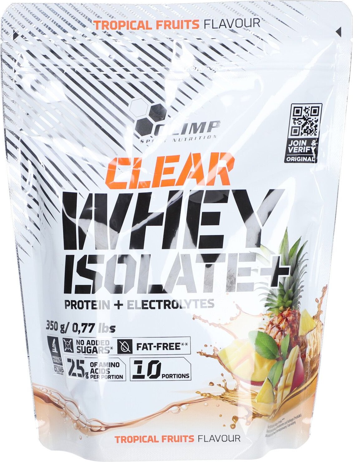 Clear Whey Isolate+ top fruits 350 g Pulver zur Herstellung einer Lösung zum Einnehmen