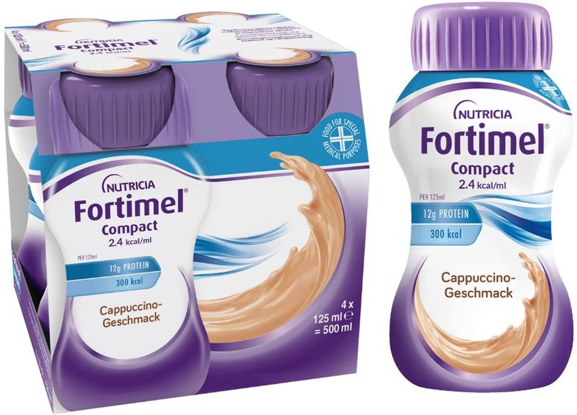 Fortimel Compact 2.4 kcal Cappuccinogeschmack 4x125 ml Flüssigkeit