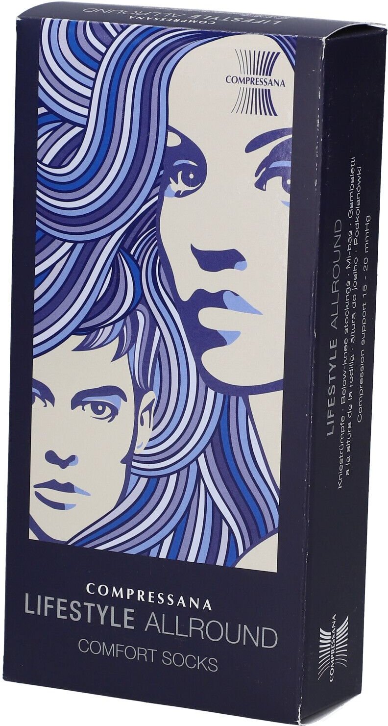 Compressana Lifestyle Allround AD 4 graphit m.Sp. 2 St Strümpfe
