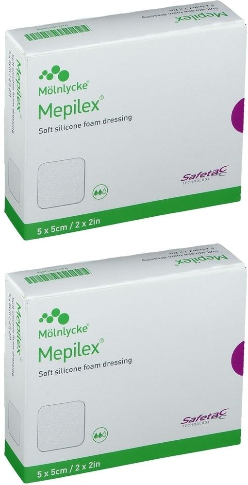 Mepilex 5x5 cm Schaumverband 2x 2x5 St Verband