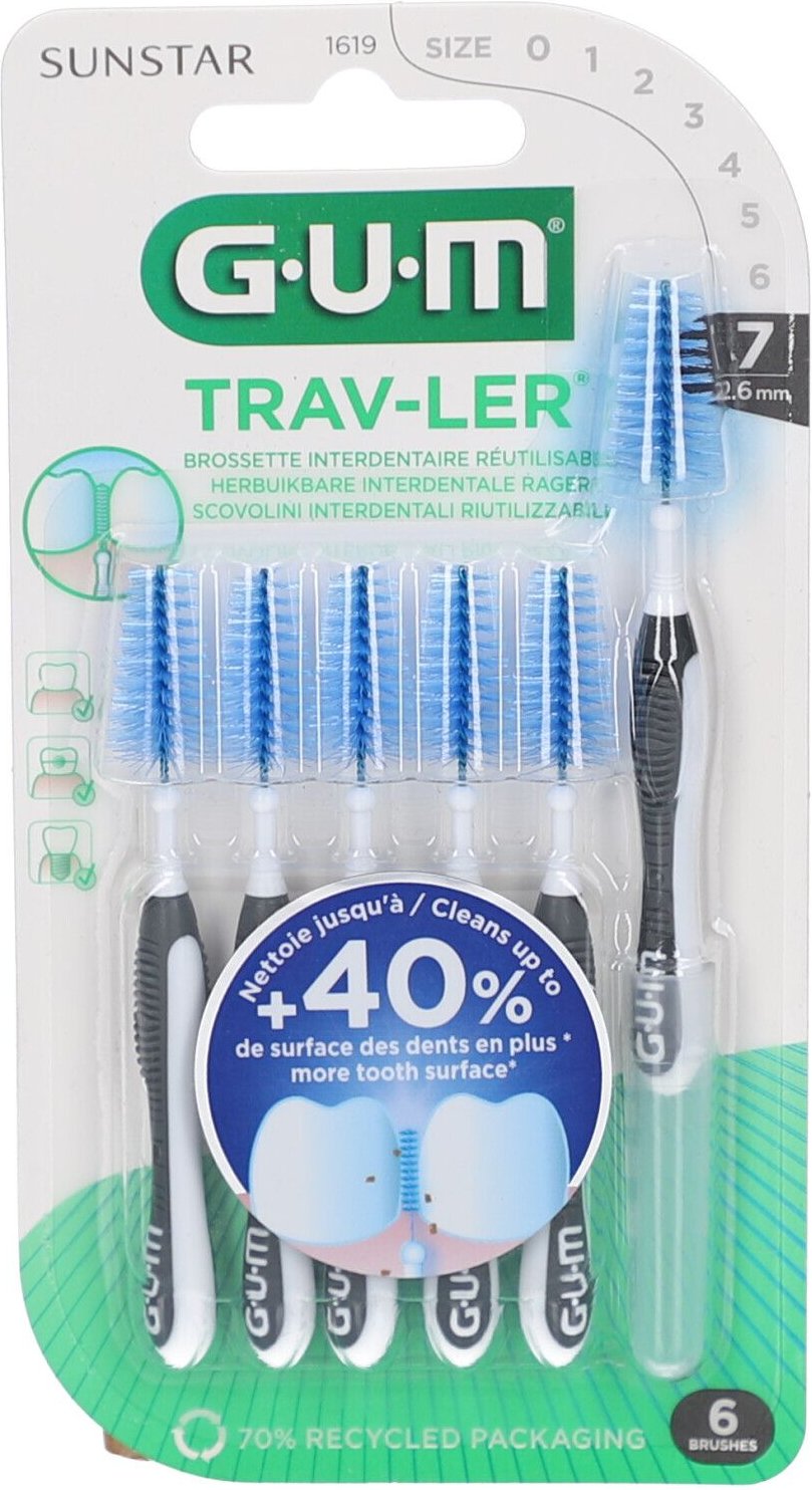 GUM Trav-Ler 2,6mm dunkelgrau Interdentalbür. 6 St Zahnbürste