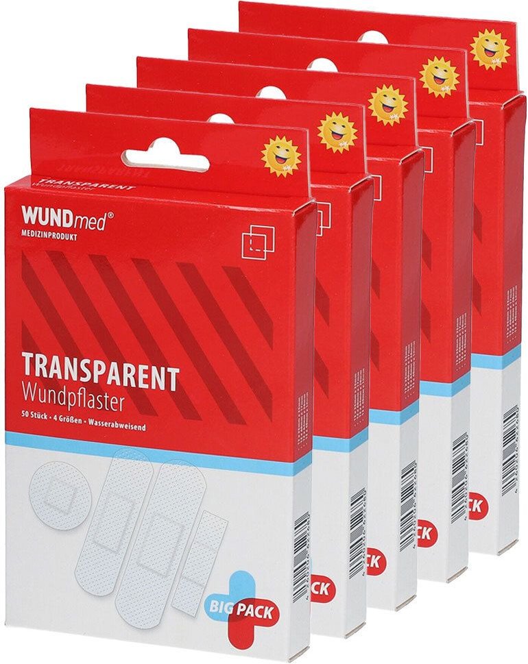 Pflaster transparent wasserfest 4 Größen 5x 5x50 St