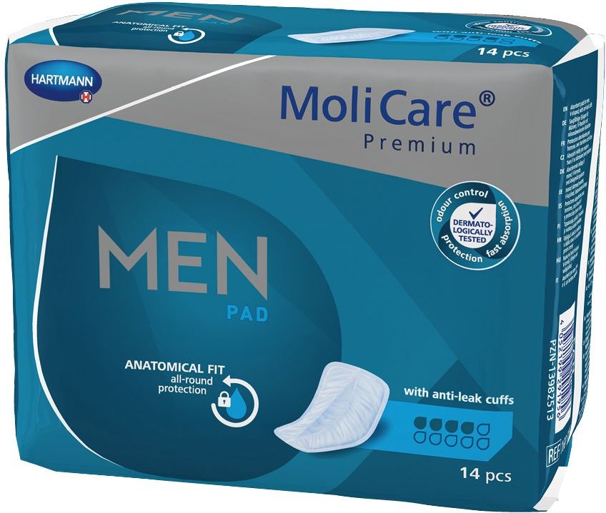 Molicare Premium MEN Pad 4 Tropfen 14 St Einlagen