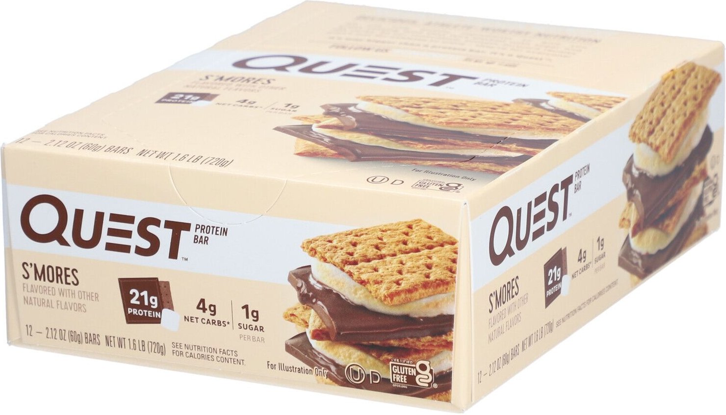 Quest Nutrition Bar, S'mores 12x60 g Riegel