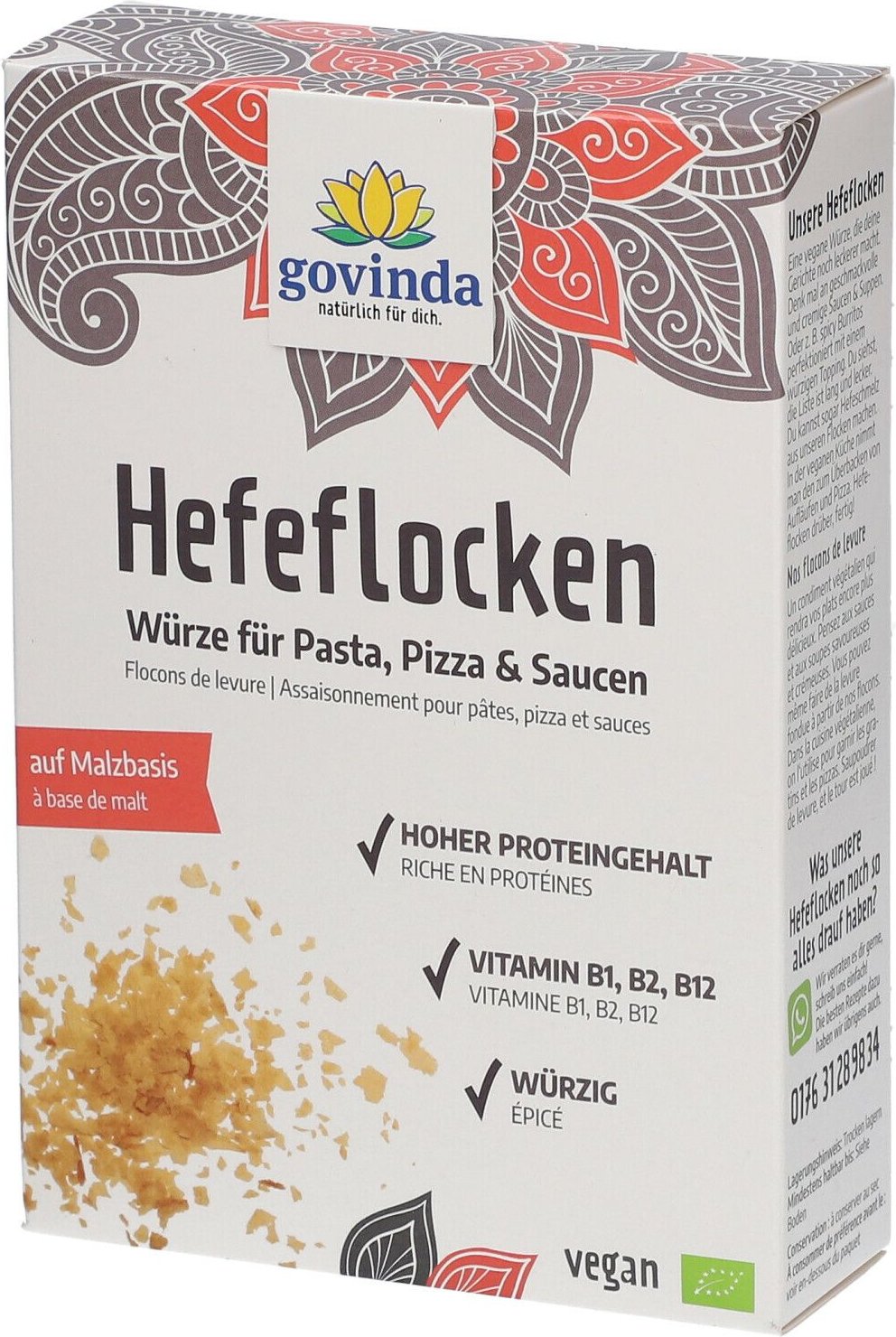 Govinda Hefeflocken auf Malzbasis 100 g Sonstige