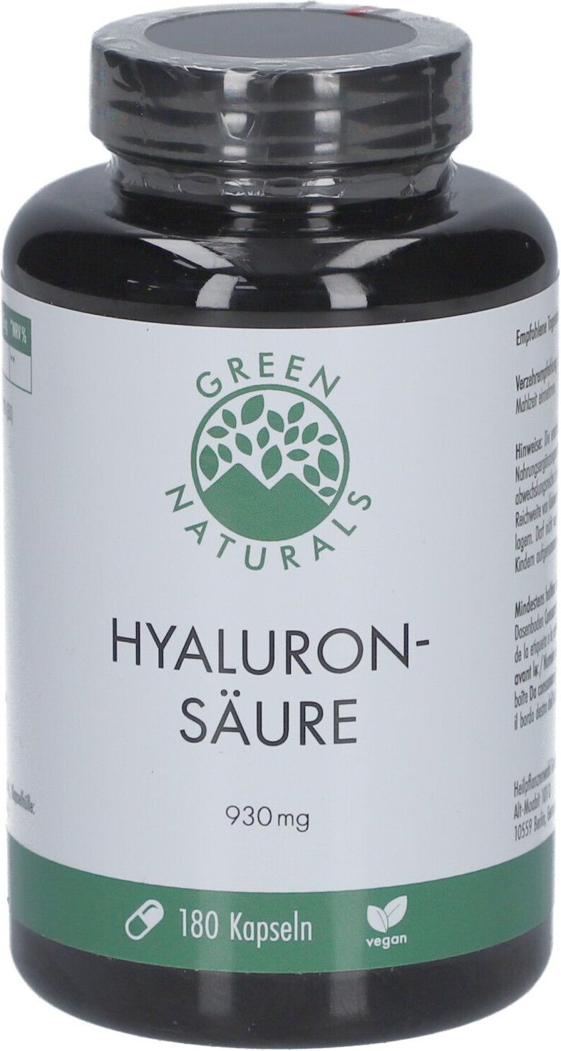 Green Naturals Hyaluronsäure 930 mg vegan Kapseln 180 St