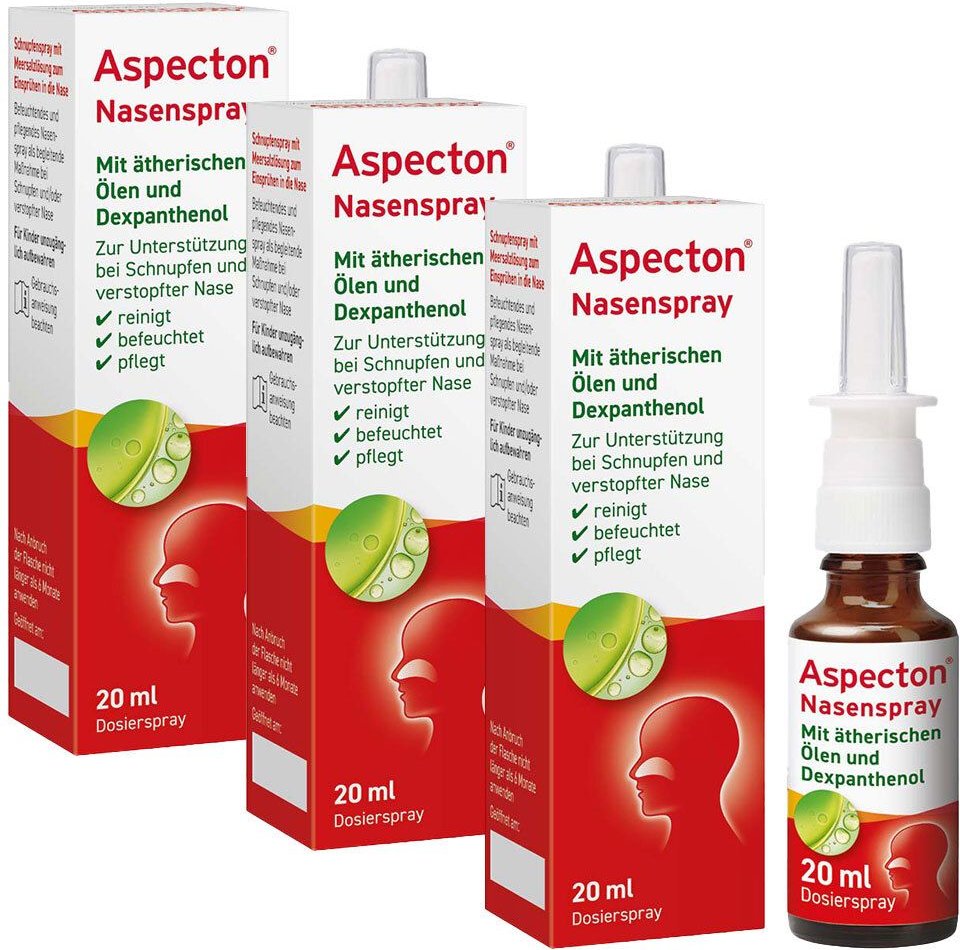 Aspecton Nasenspray entspricht 1,5% Kochsalz-Lsg. 3x 3x20 ml