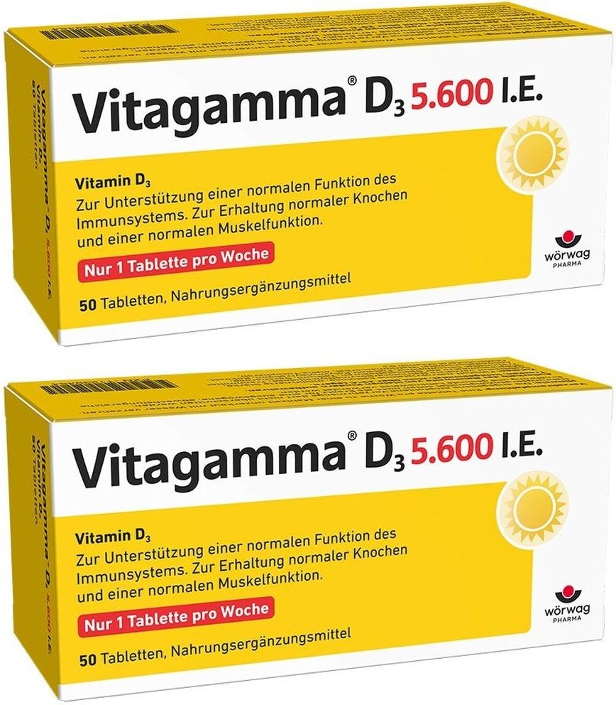 Vitagamma D3 5.600 I.e. Vitamin NEM Tabletten 2x 2x50 St