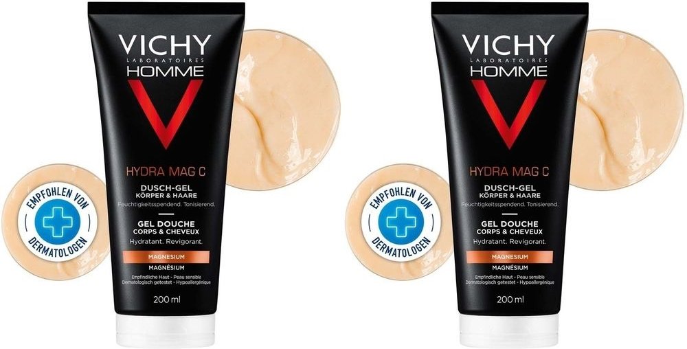 Vichy Homme Hydra MAG C DU x2 2x200 ml Duschgel