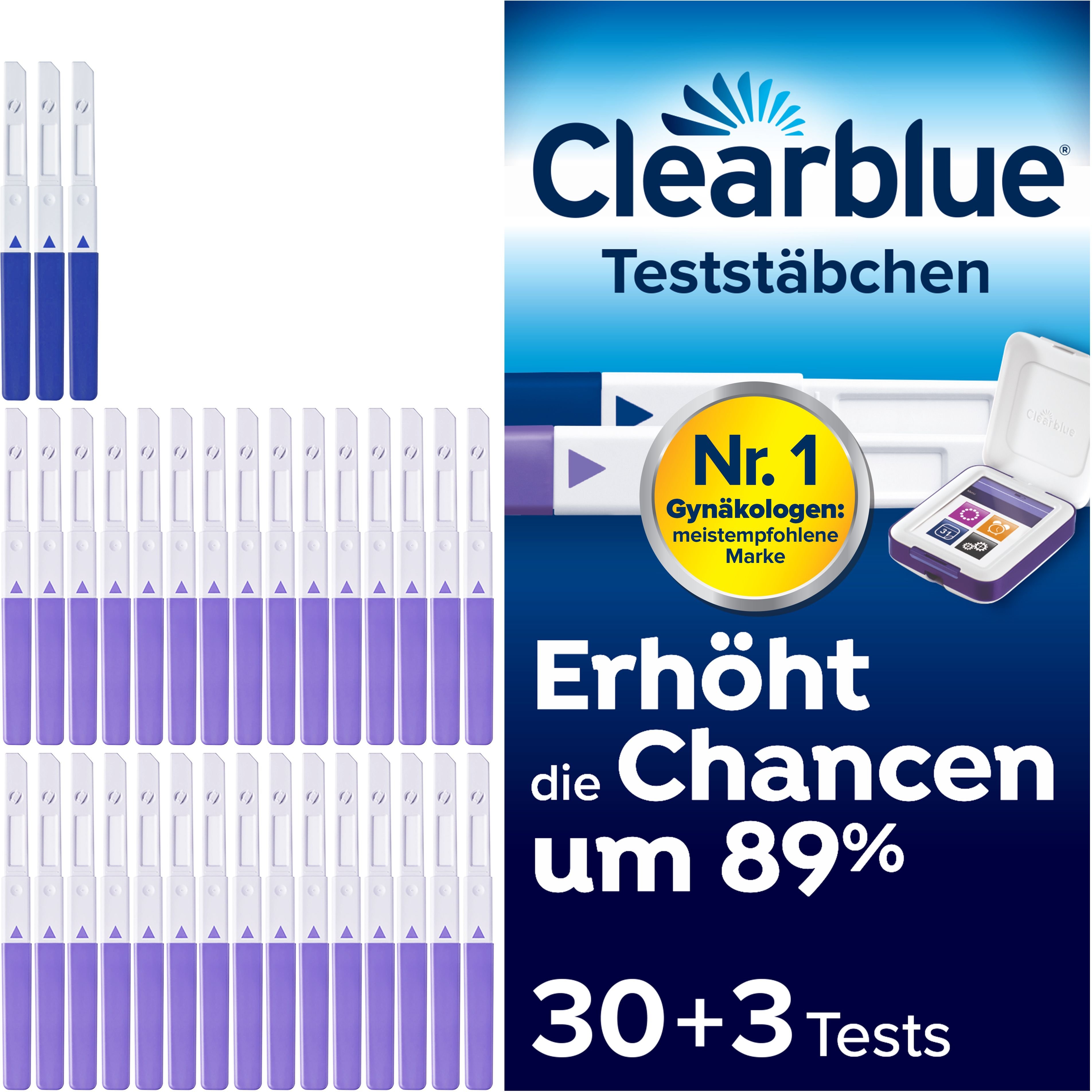 Clearblue Fertilitätsmonitor Teststäbchen 30+3 33 St