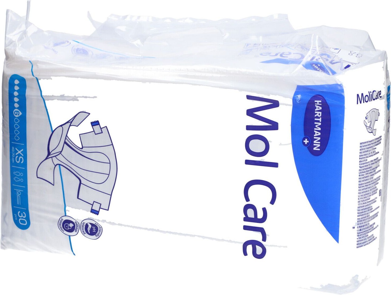 Molicare Slip 6 Tropfen Gr.XS 30 St Inkontinenzslip