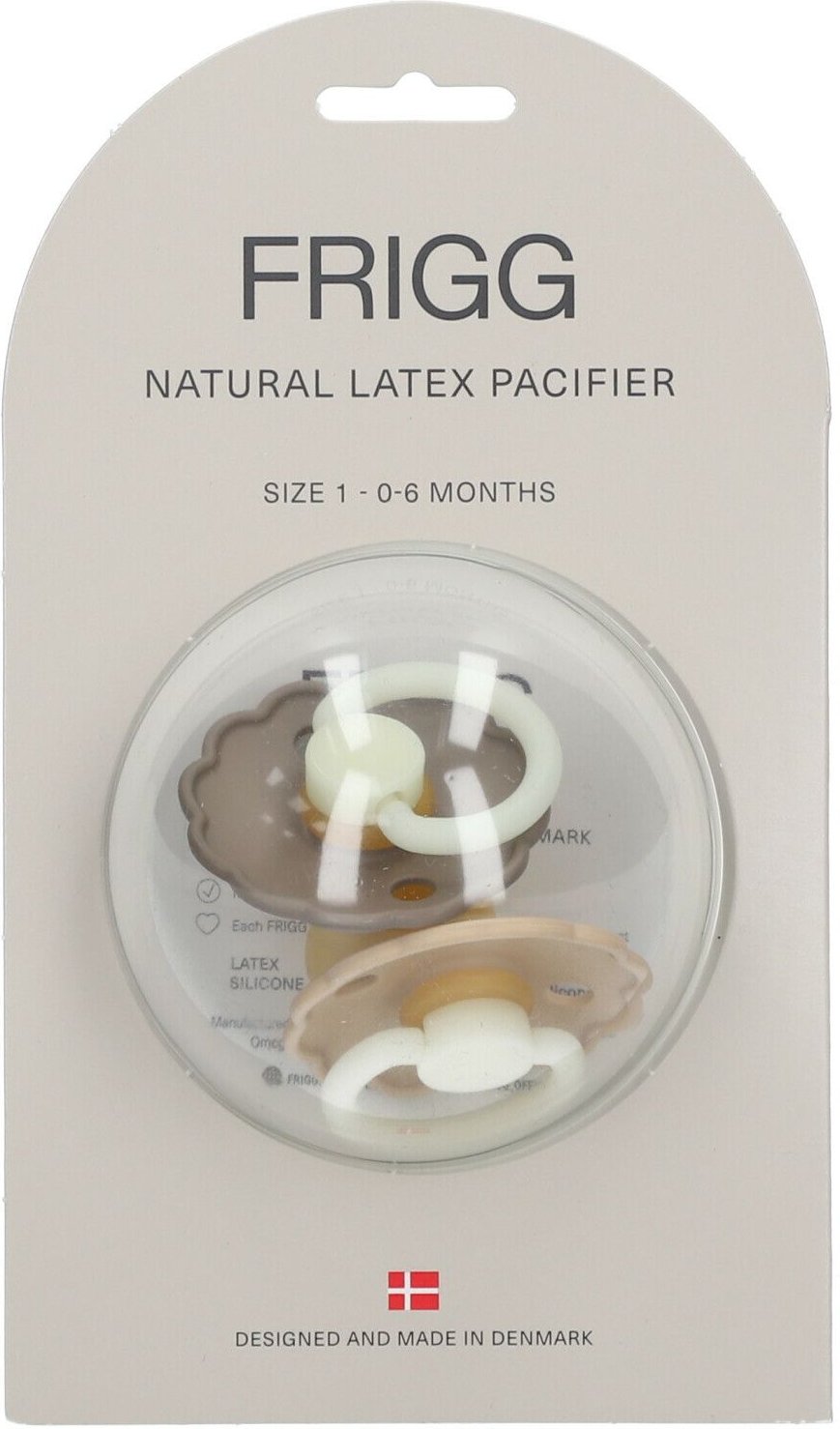 Frigg Fopspeen Daisy Night Porto - Croissant 0-6 Maanden 2 St Schnuller
