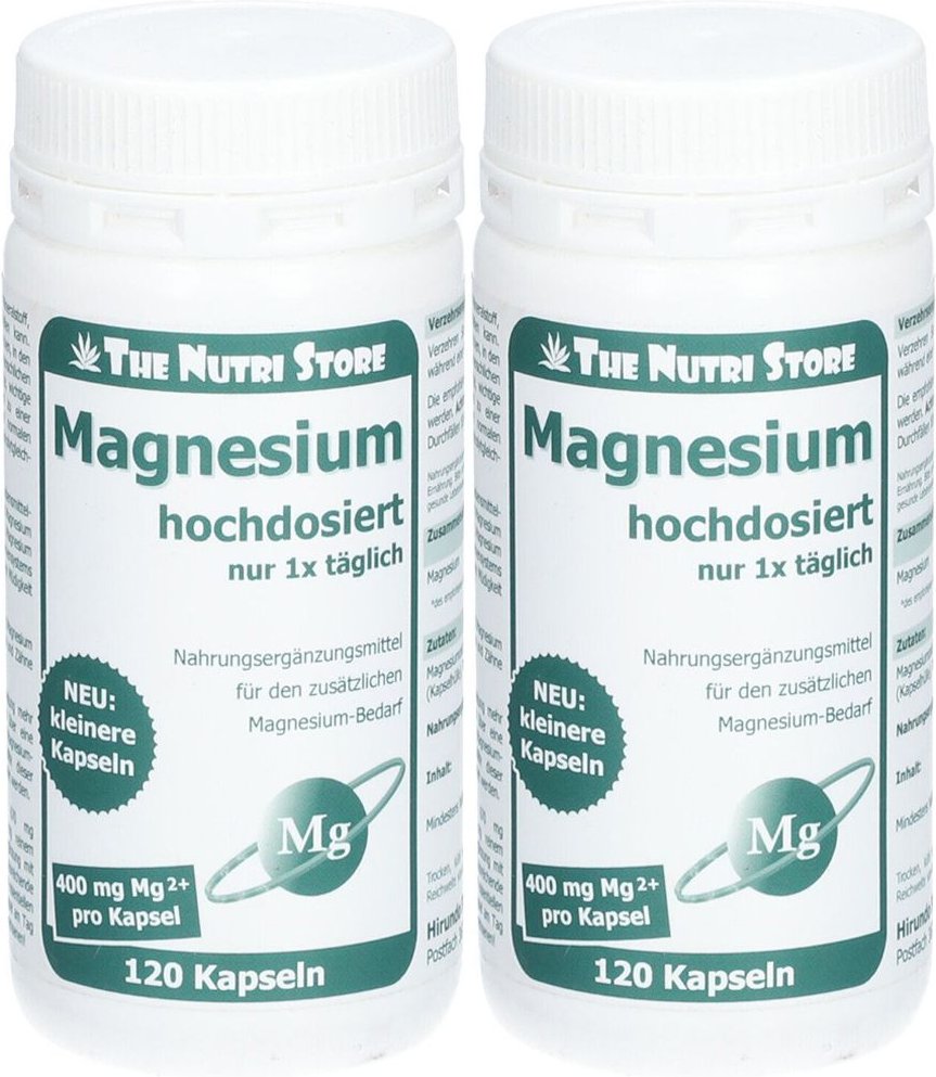 Magnesium 400 mg Doppelpack 2x120 St Kapseln