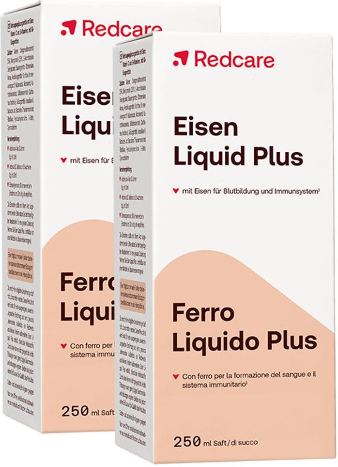2x RedCare Eisen Liquid 2x250 ml Flüssigkeit zum Einnehmen