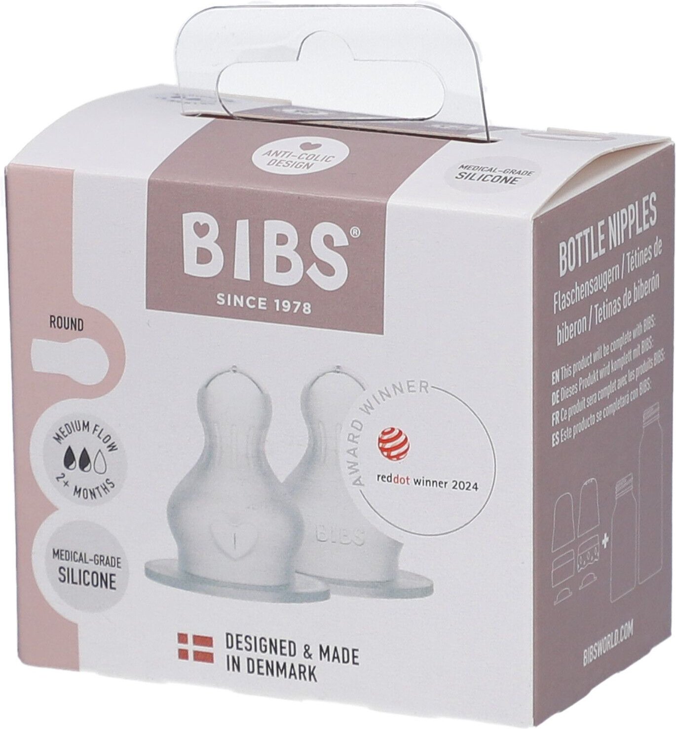 Bibs Zuigfles Spenen Siliconen Duopack Medium 2st 2 St Sauger