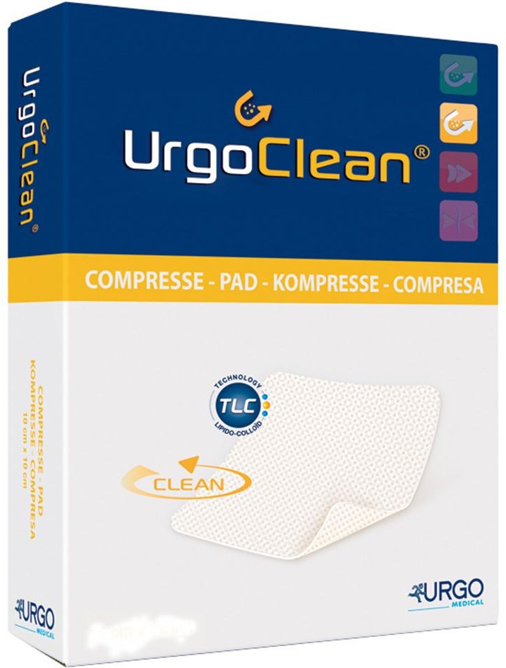 Urgoclean Ag Kompressen 6x6 cm steril 10 St Verband