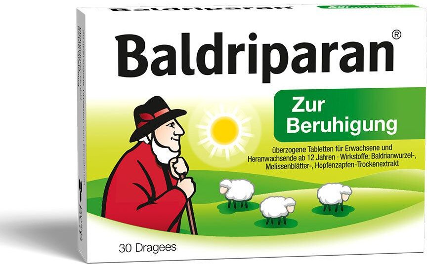 Baldriparan zur Beruhigung überzogene Tabletten 30 St Überzogene