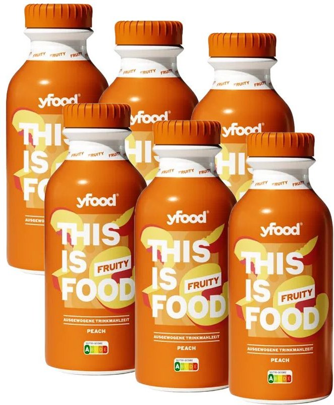 yfood Drink Fruity Peach 6x500 ml Trinklösung