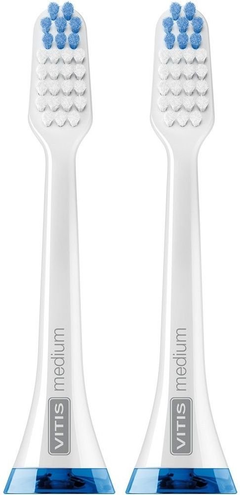 Vitis sonic Ersatzkopfbürsten medium x2 2x2 St Zahnbürste