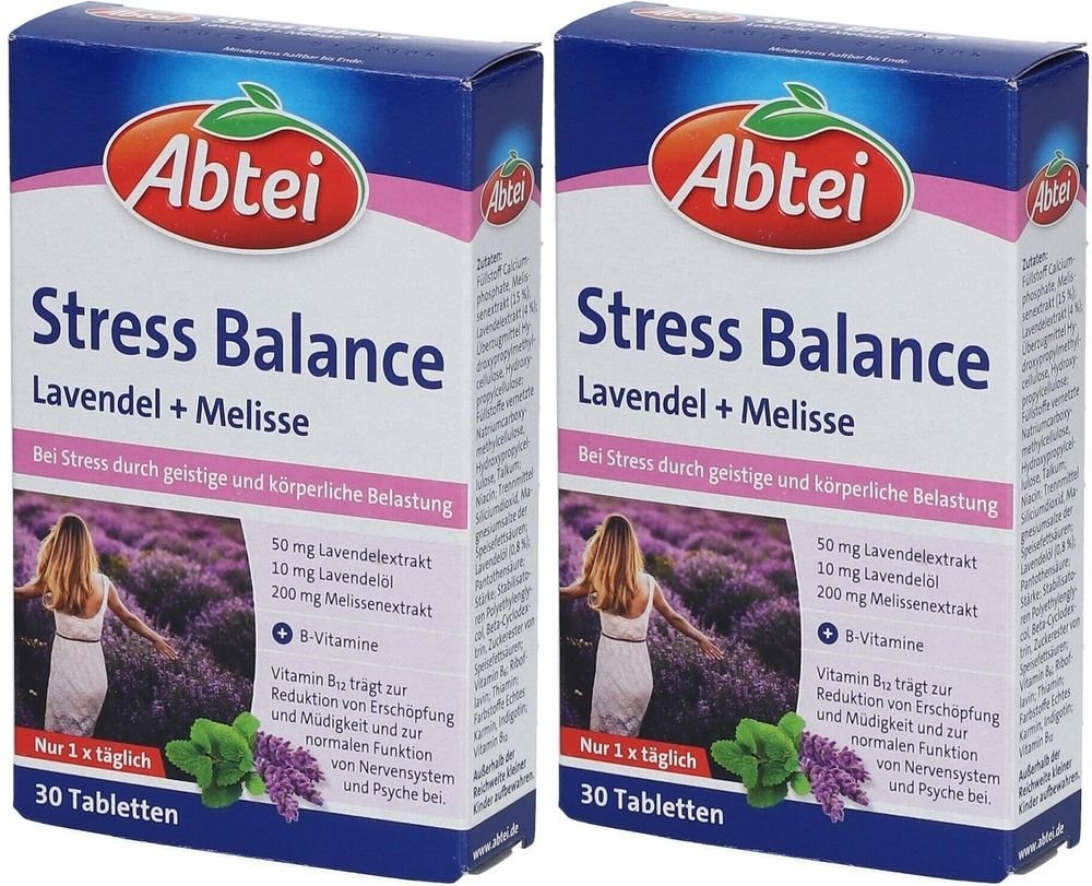 Abtei Stress Balance Lavendel+Melisse Tabletten TF 2x 2x30 St