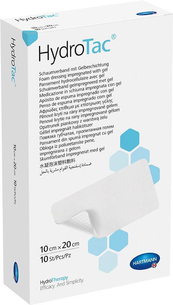 Hydrotac Schaumverband 10x20 cm steril 10 St Verband