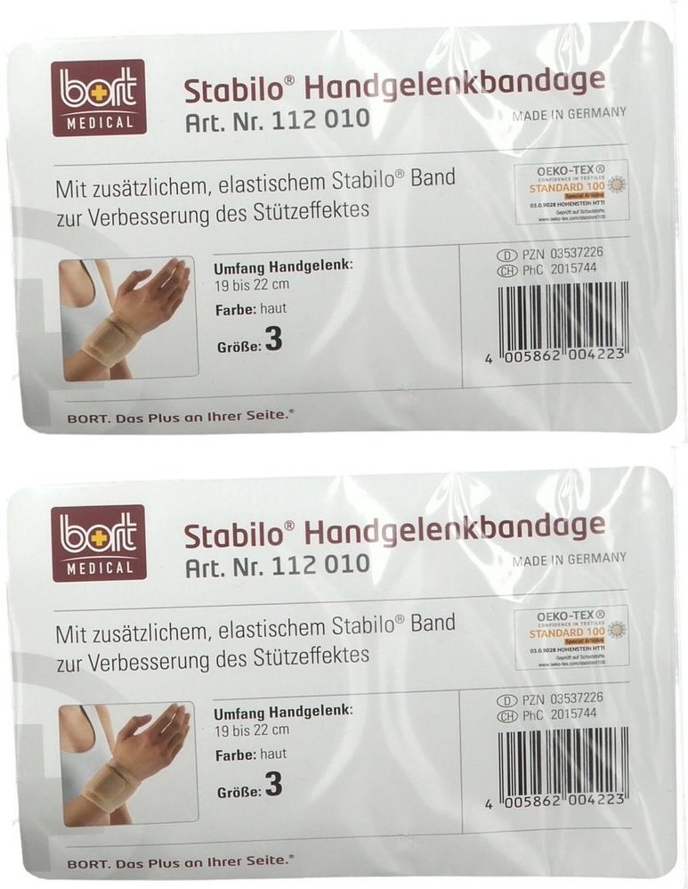 Bort Stabilo Handg GR3 HAU x2 2x1 St Bandage(s)