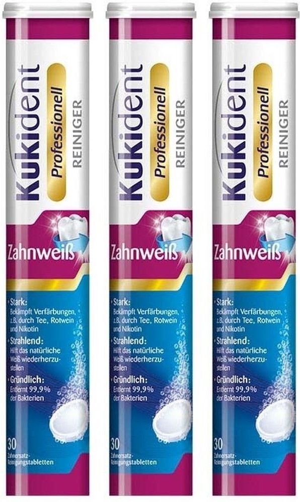 Kukident Zahnweiss x3 3x30 St Tabletten