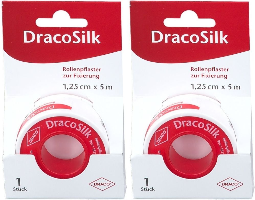 Dracosilk Rollenpflaster 1,25 cmx5 m 2x 2x1 St Pflaster