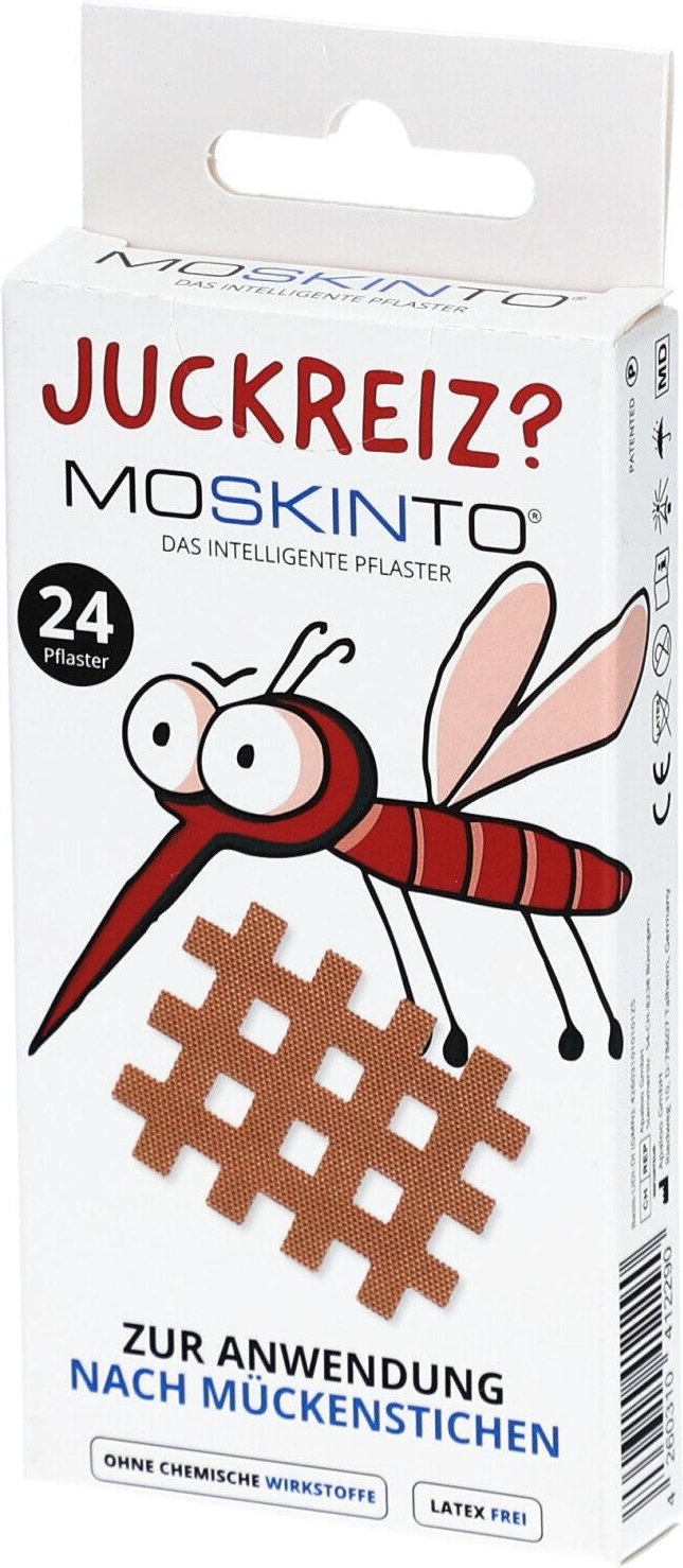 Moskinto Pflaster Hängefaltschachtel Eurolochung 24 St