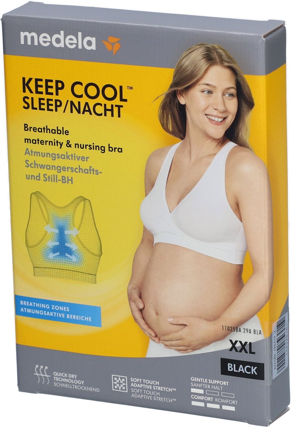 Medela Keep Cool Schlaf BH XXL schwarz 1 St Bustier