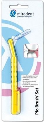 Miradent Interd.Pic-Brush Set gelb 1 St Zahnbürste