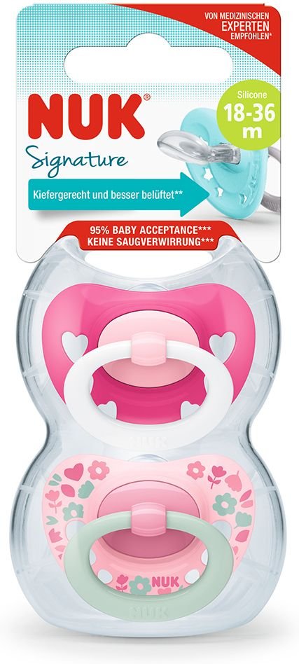 NUK Schnuller Signature Silikon 18-36 Monate 2 St