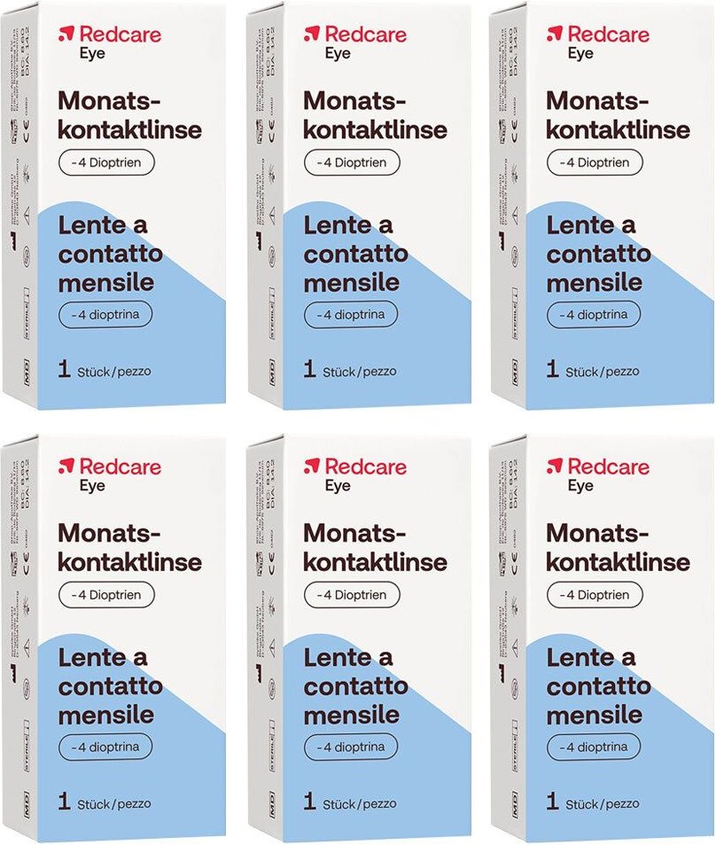 Redcare Monatslinse -4 6er-Pack 6x1 St Kontaktlinsen