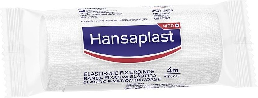 Hansaplast elastische Fixierb.gekreppt 8 cmx4 m 10x 10x1 St Binden