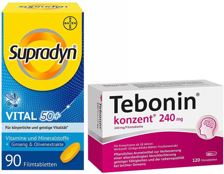 Supradyn Vital 50+ Ginseng + Olive und Tebonin konzent 240 mg 1 St Set