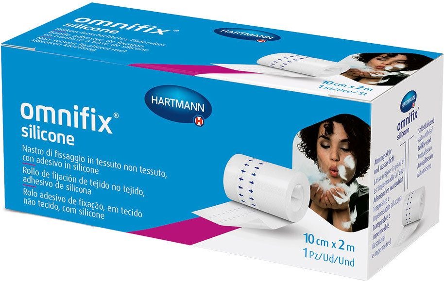 Omnifix silicone Fixiervlies 10 cmx2 m 1 St Pflaster